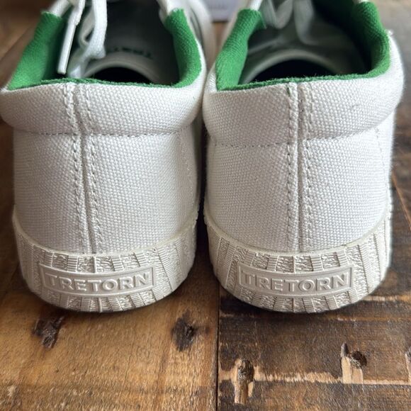 Tretorn Canvas Sneakers in White and Green size 8.5 - Picture 5 of 5
